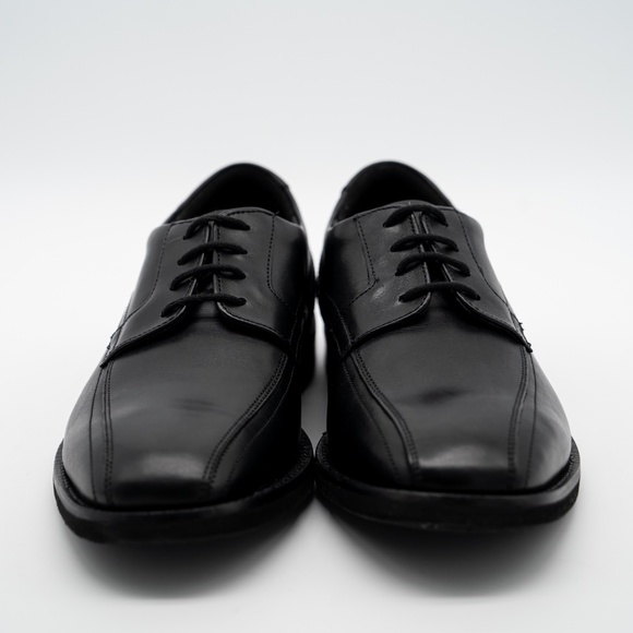 size 8.5 Wide Clarks Men\'s Un Hugh Way Oxfords Black Leather 69530 main image 7